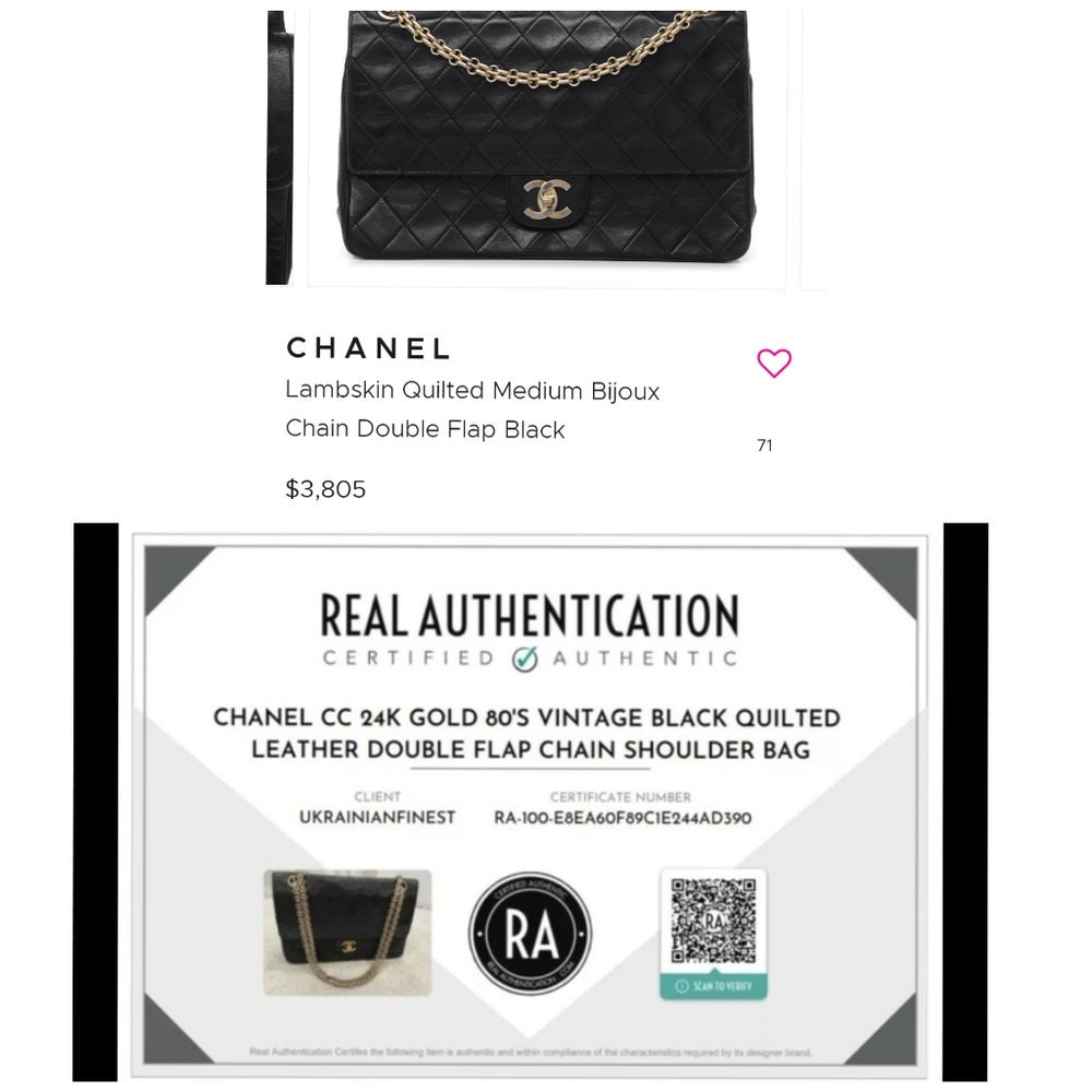 🎉CHANEL Black 2.55 Double Flap Bag Bijoux Chain - Picture 17 of 17